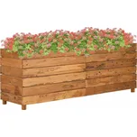 vidaXL Marketos Vyvýšený záhon 150x40x55 cm recyklované teakové dřevo a ocel