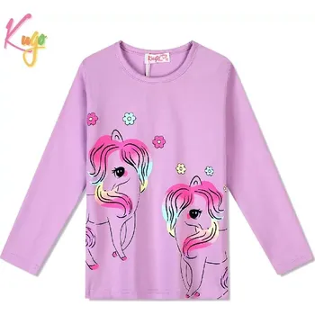 Dívčí tričko dl.r. Kugo FT1212 fialové