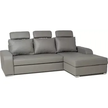 Sedací souprava Kožená sedací souprava KENZO LUX, levá, šedá (U-25)