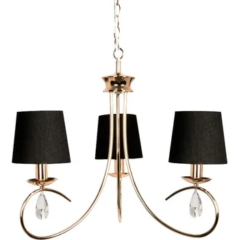 ACA DECOR Závěsný lustr BASILICO max. 3x40W/E14/230V/IP20, barva mědi