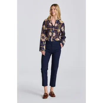 Dámské kalhoty KALHOTY GANT SLIM SLACK EVENING BLUE