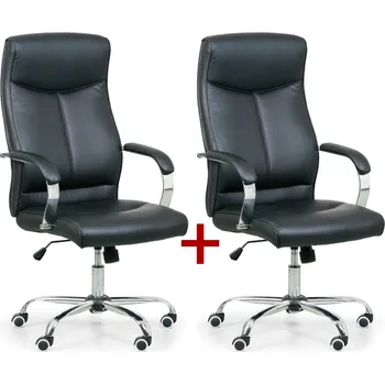 Nábytek B2B Partner Kožené kancelářské křeslo LUGO 1+1 ZDARMA černé