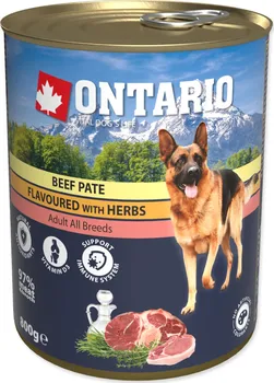 Krmivo pro psa Ontario Dog Adult konzerva Beef with Herbs