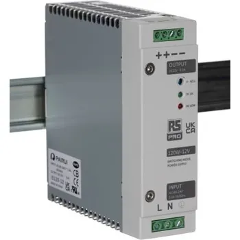 spínaný zdroj RS PRO Spínaný Napájecí zdroj na lištu DIN, počet výstupů: 1, výstup: 12V dc, 8A, vstupní: 230V ac,120W