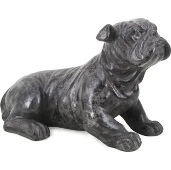 Dekorativní černá soška buldoka 35cm