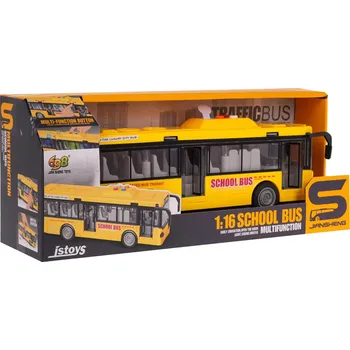 autíčko Žlutý školní autobus s funkcí světel a zvuku