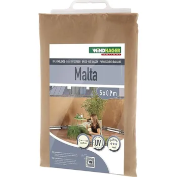 zahradní zástěna Windhager Balkónová zástěna Malta, 0,9 × 5 m, hnědá 06798
