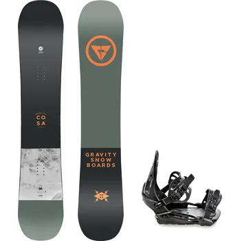 Snowboard Gravity snowboards Snowboard komplet Gravity Cosa 24/25 + vázání S230 black Velikost: 158W cm, Velikost vázání: M/L