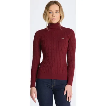 Dámský svetr ROLÁK GANT STRETCH COTTON CABLE TURTLENECK PLUMPED RED