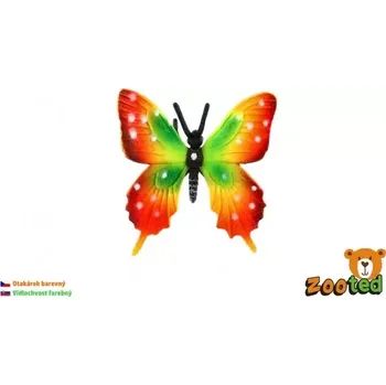 Motýl tropický Papilio/otakárek barevný zooted plast 6cm v sáčku