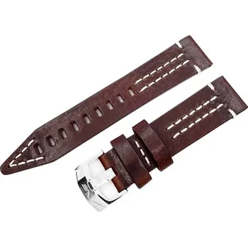 Řemínek na hodinky Kožený řemínek Vostok Rocket N-1 hnědý