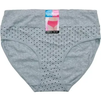 Dámské oblečení Dámské kalhotky do pasu levné putíčkové 201 šedé 599/322