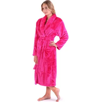 Dámské noční prádlo Malinový huňatý župan Lilly 21 20 3430 - XXL