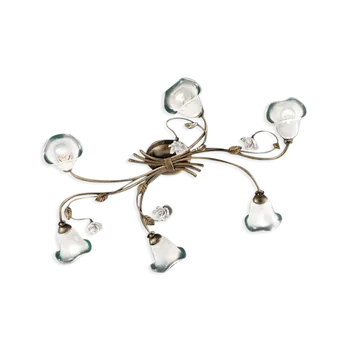 Ferroluce Stropní retro svítidlo SIENA, 87x61 cm, 6xE14