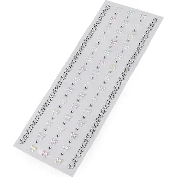 Dětské navlékací korálky Samolepicí motýli na lepicím proužku crystal 1karta