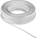 Kabel k reproduktorům, 2x0,75mm2, měď, bílý, 25m