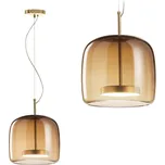 Toolight - LED závěsné svítidlo ze skla Amber APP613-1CP, zlatá, OSW-03895