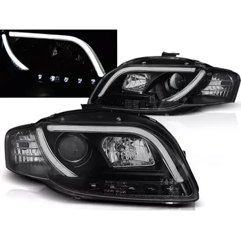 Přední světlomet Přední světlomety Audi A4 B7, 2004-2008, TUBE neon led light, černé black (LPAU90)