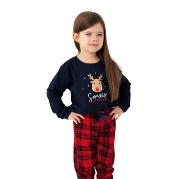 Dívčí pyžamo Dívčí dlouhé pyžamo Sensis Lucy 146/152 Modrá