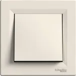 Spínač jednopólový, ř.1, krémová, bezšroubový Asfora EPH0100123