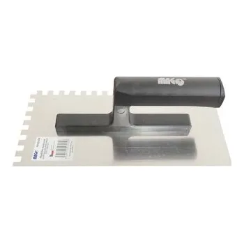 Zednické hladítko Hladítko nerezové 270x130mm zub 8mm - plastová rukojeť