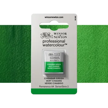Vodová barva Akvarelová barva Winsor & Newton Professional, půlpánvička - Cinnabar Green