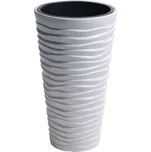 Prosperplast Květináč s vložkou Sand Slim (Š 35 x V 62 x H 35 cm, bílá)