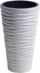 Prosperplast Květináč s vložkou Sand Slim (bílá, Š 35 x V 62 x H 35 cm)