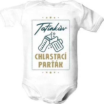 Kojenecký body Dětské body s potiskem Tatínkův chlastací parťák dětské