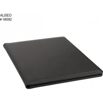 ALISEO Kožený pořadač A4 bez kroužků 246 x 320 x 30 mm The Londoner Noir, černý 190092