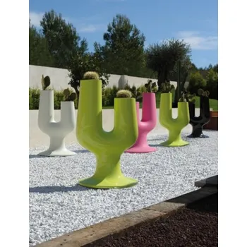 Květináč EURO 3 PLAST S.p.A. Venkovní květináč Cactus - 6221, Provedení Matné, Barva (official) Bílá