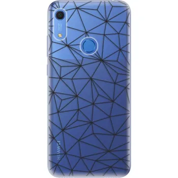 Pouzdro na mobilní telefon Odolné silikonové pouzdro iSaprio - Abstract Triangles 03 - black - Huawei Y6s