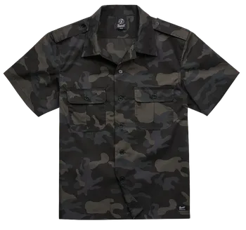 Pánská košile Brandit US Ripstop 1/2 Arm Dark Camouflage