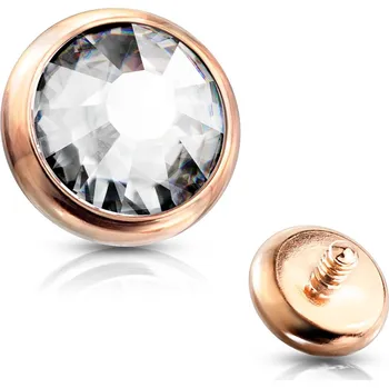 Piercing Šperky4U Zlacený ozdobný kamínek k mikrodermálu - MD018-05RDC