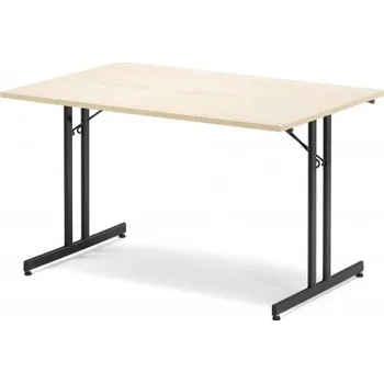 Jídelní stůl AJprodukty Skládací kongresový stůl Emily, 1200x800 mm, bříza, černá 143422