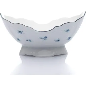 Nádobí Thun 1794 Mísa na ovoce, 23 cm, český porcelán, Bernadotte, modré růžičky, Thun
