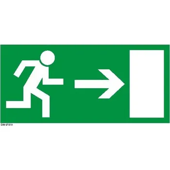 Únikový východ vpravo-plastová tabulka