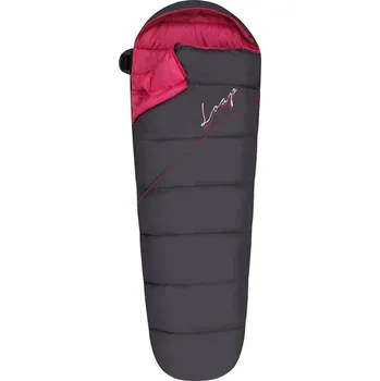 Spacák LOAP Iron Evo levý šedý/růžový 195 cm