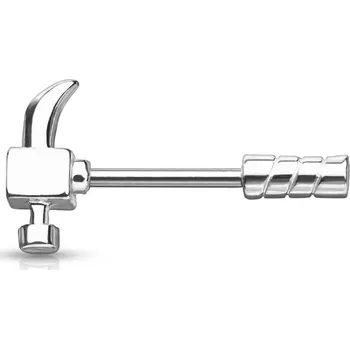 Piercing Šperky4U Piercing do ucha - náušnice kladivo - FP1020-ST