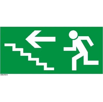 Únikové schodiště vlevo nahoru-samolepicí fólie