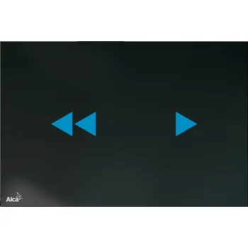 Splachovací tlačítko Alcaplast Night Light-2-Slim ovládací tlačítko bezdotykové pro předstěnové instalační systémy slim s podsvícením, sklo-černá