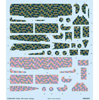Plastikový model Eduard 1/72 Fokker D.VII 4color lozenge (EDUARD)