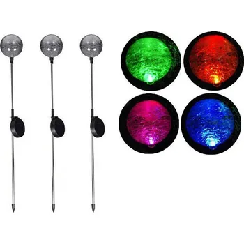 Venkovní osvětlení 3 ks dekorativní zahradní solární osvětlení zapichovací - měnící barvy