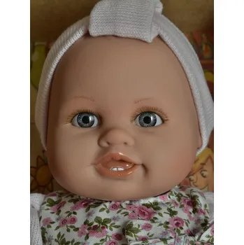 Panenka Realistické miminko - holčička - Daniela se zoubky v pleteném overálku od firmy Lamagik (Realistická miminka ze Španělska)