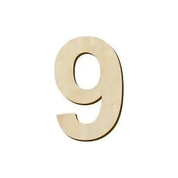 Pelisport Číslice 9 (14 cm) - 1 ks dřevěná tloušťka 5 mm