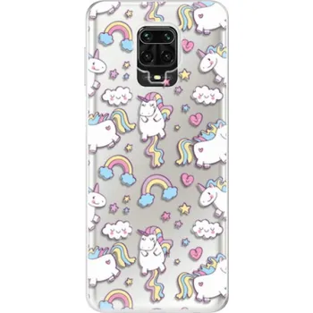 Pouzdro na mobilní telefon Odolné silikonové pouzdro iSaprio - Unicorn pattern 02 - Xiaomi Redmi Note 9 Pro / Note 9S