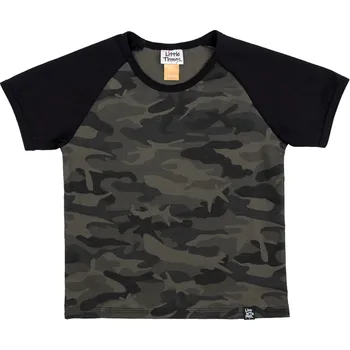 Dámské tričko zelené maskáčové tričko s krátkým rukávem