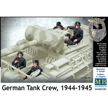 Plastikový model Master Box 1/35 German Tank Crew, 1944-1945 (5 fig.)