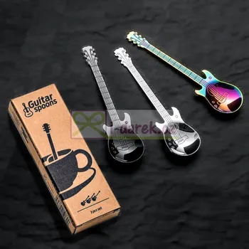 Příbor Originální kytarové čajové lžičky - 3ks barevné