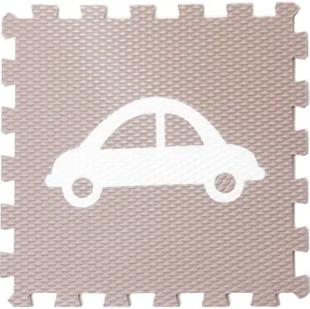 VYLEN Minideckfloor s autem Hnědý s bílým autem